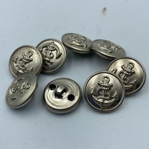Navy anchor buttons. Eight total. Silver